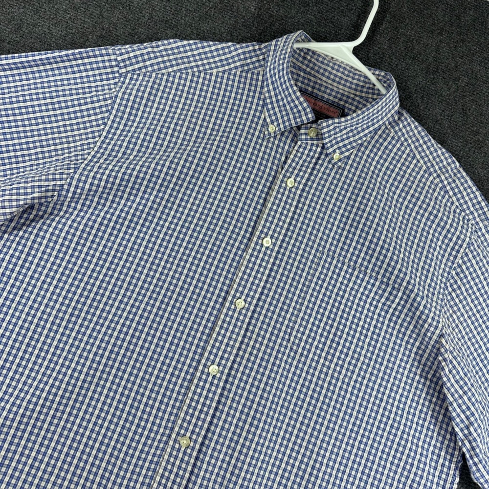 Vineyard Vines Button Down Mens XL Extra Large Blue Gingham Murray Shirt